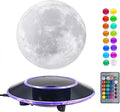 VGAzer Levitating Moon Lamp,Floating and Spinning in Air Freely 16 Colors with Gradually Changing LED Lights for Home,Office Decor,Unique Holiday Gifts,Night Light (White Moon)