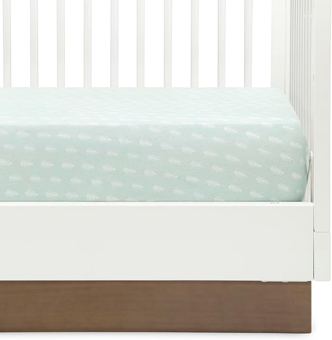 Delta Children Fitted Crib Sheets for Girls and Boys - 100% Organic Cotton Crib Sheet for Standard Crib and Toddler Mattresses - 28x52 Inch - GOTS Certified (Pack of 2), Neutral Boho