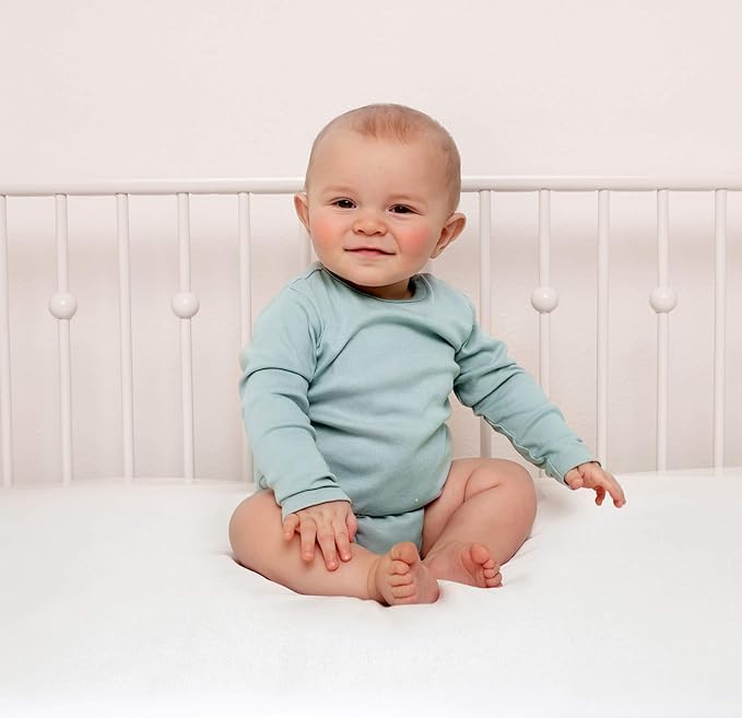 Crib Fitted Sheet by Pure Bamboo, Genuine 100% Organic Viscose Derived from Bamboo, Luxuriously Soft, Ultimate Cooling, Fits Standard Size Crib Mattress (Stripes)