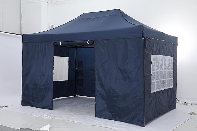 COBIZI 10x15 Pop up Canopy Tent 10x15 Canopy with 4 Sidewalls Waterproof Heavy Duty Commercial Canopy for Parties Outdoor Garden Gazebo Tent, Carry Bag(10x15ft, White)
