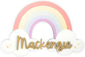 Wooden Name Signs (3D Rainbow Clouds) - Personalized wood letters for girl, Baby name sign, Custom name sign nursery, Toddler girl room decor, Home decor