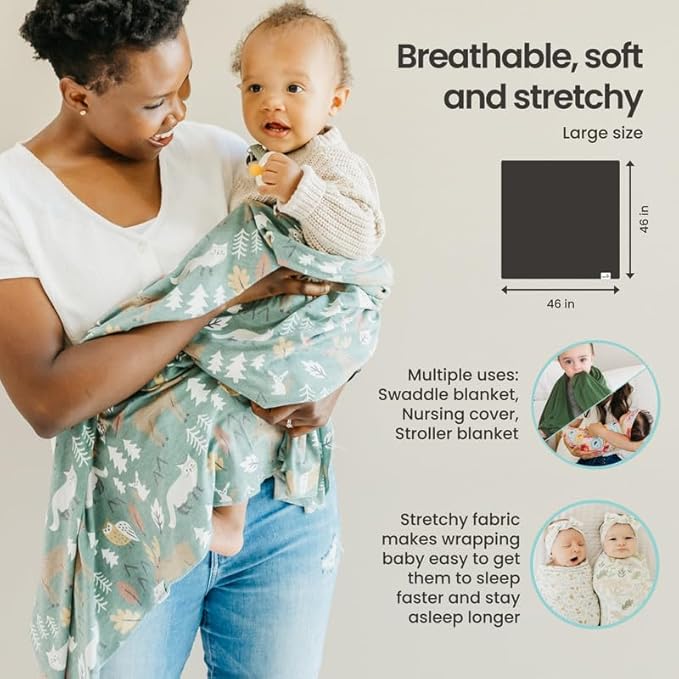 Copper Pearl Baby Swaddle Blanket - Premium Knit Baby Blanket, Large Soft Stretchy Receiving Blankets for Baby Boy and Girl, Swaddles for Newborn, Infant, and Toddler (Yuma)