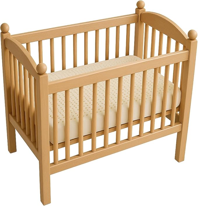 ORGANIC TEXTILES Organic Baby Mattress Topper with Wool Removable Cover - GOLS/GOTS Certified - Breathable, Hypoallergenic, 3" Mini Crib (38"x24")