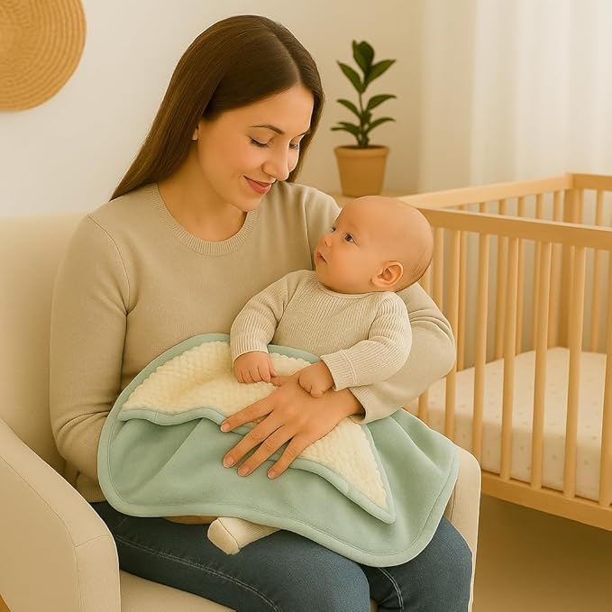 Ultra Plush 30x40 Super Soft Sherpa Baby Blanket, Durable, Machine Washable, Gentle on Baby's Skin - Ideal Baby Blankets for Boys & Girls