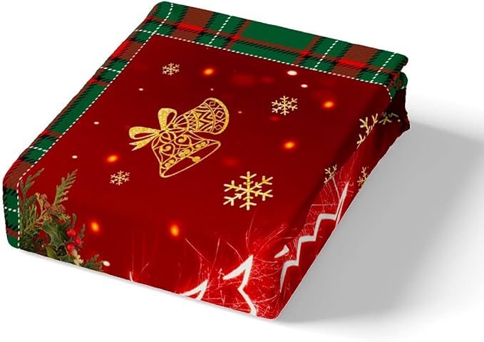 Feelyou Christmas Bedding Set Kids Cartoon Santa Claus Comforter Cover Set for Boys Girls Christmas Tree Xmas Theme Duvet Cover Breathable Snowman Bedspread Cover Room Decor Quilt Cover Twin Size