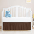 Chocolate Crib Bed Skirt, Perfect for Nursery Crib for Boys & Girls with a 14" Drop and Size 28"x 52"