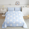 Feelyou Christmas Trees Bedding Set for Kids Boys Girls Queen Size Xmas Comforter Set Ultra Soft Winter Comforter Holiday Decor Duvet Quilt Bedroom Decor Christmas Decorations Quilt