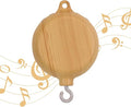 Crib Mobile Motor with Music Box, Baby Mobile for Crib with 12 Classic Lullabies & Rotating Function, Wooden Design Crib Mobile with Music