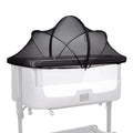 Beberoad Love Bassinet Mosquito Net Cover - Breathable Mesh Canopy with 2-Way Zipper for Baby Cribs, Bedside Sleepers & Travel Cribs (Black)
