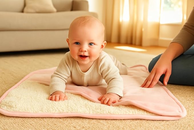 Ultra Plush 30x40 Super Soft Sherpa Baby Blanket, Durable, Machine Washable, Gentle on Baby's Skin - Ideal Baby Blankets for Boys & Girls, (Pink)