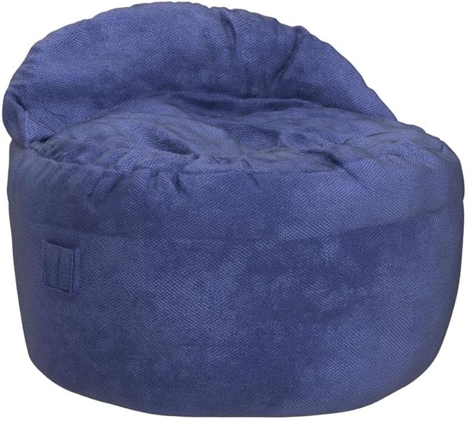 CordaRoy's NEST Gaming Bean Bag Chair-Convertible Bean Bag Chair -Washable Chenille Cover with Pockets for Remote, Controllers-for Living Room,Basement-King Size-Navy|Made in The USA