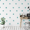 120pcs Modern Line Wall Stickers Boho Nursery Kids Living Room Scandinavian Home Décor Self-Adhesive Murals Vinyo DIY Gift YT5037 (Teal)
