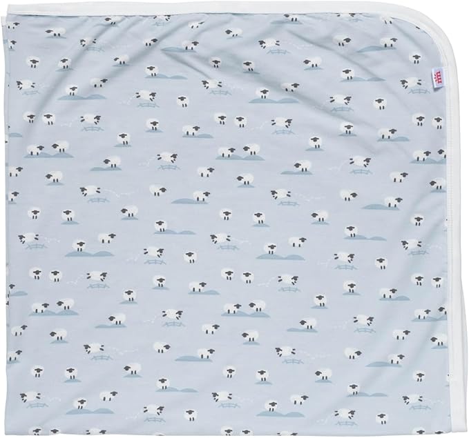 Magnetic Me Modal Soothing Swaddle Blanket | Silky Soft Modal Fabric | Baa Baa Baby Blue | One Size