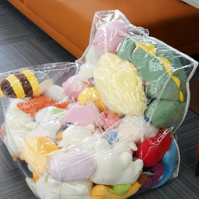 Stuffed Animal Storage Bean Bag Chair, Transparent Material and Hidden Zippers, Spacious Design for Stuffed Animals, Perfect for Home Organization and Cozy Seating in Various Spaces