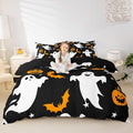 Halloween Bedding Duvet Cover Set Kids Cartoon Ghost Pumpkin Lantern Bedding Set Kids Trick or Treat Decor Comforter Cover Set Microfiber Bat Galaxy Night Bedspread Cover Bedroom Bedclothes Toddler