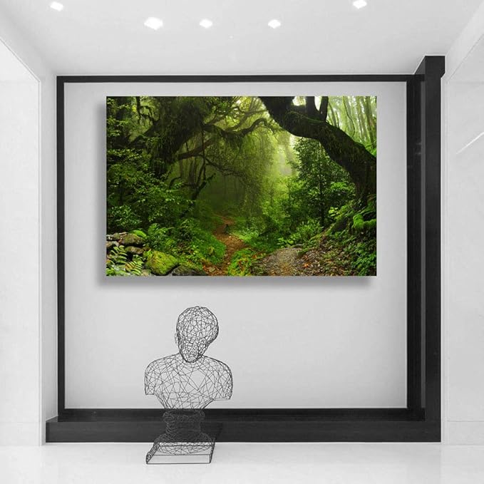 SIGNWIN-Canvas Wall Art-Sunshine in The Forest -Canvas Prints Home Artwork Decoration for Living Room,Bedroom - 16x24 inches