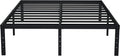 EMODA Full Size Bed Frame 16 Inch Heavy Duty Metal Platform Beds No Box Spring Needed with Sturdy Steel Slats Mattress Foundation, Easy Assembly, Noise Free, Black
