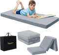 MeMoreCool Foldable Floor Mattress for Kids, Toddler Floor Nap Mat for Sleeping Daycare, Small Child Foldable Mattress Floor Bed, Trifold Futon Portable Tri Folding Mattress, 57x22 Inch
