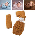 Vemonllas Newborn Baby Boy Girl Photography Props Bow Wrap, Posing Aid, Hat and Blanket Set of 4 Pcs