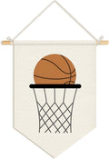 Wheatwin Boys Room Decor, Basketball Sports Wall Hanging Pennant Flag Banner, Basketball Wall Decor for Kids Boys Toddler Nursery Room Bedroom Playroom 15x11 Inch