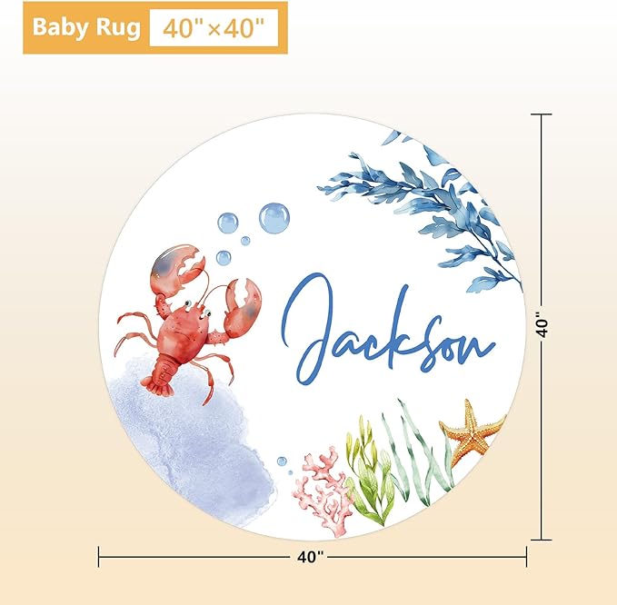 Personalized Crib Bedding Set, 5 Pcs Custom Name Nursery Bedding Sets, Marine Animals Infant Bedding Set for Baby Boy Girl, Double Layer Baby Crib Set, Babies Toddlers Kids Customized Gifts