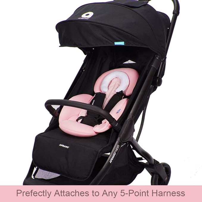 COOLBEBE New 2-in-1 Babybody Supports for Baby Newborn Infants - Extra Soft Stroller Cushion Pads Car Seat Insert, Perfect for Carseats, Strollers, Swings, Pink