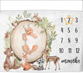 OLIVE OLIVIA Personalized Monthly Baby Milestone Blanket, Baby Months Blanket, Perfect Custom Newborn Gifts,30"x40"