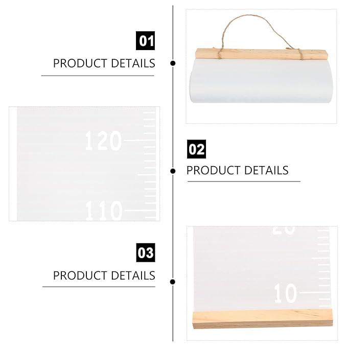 Height Growth Chart Ruler for Boys and Hanging Canvas Measurement Ruler for Home School Nursery Easy Storage Growth Record Tracking