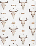 Western Bull Skull Crib Sheets Soft Breathable Fitted Baby Playard Sheets Mattress Cover for Girl Boys, 39" x 27" x 5"