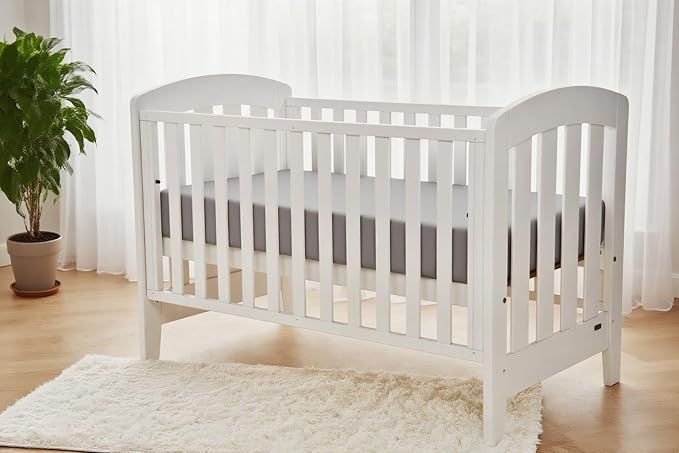 American Baby Company 2 Pack Fitted Crib Sheets 28" x 52", 100% Polyester Ultra Soft Microfiber, Gray/Pink, for Boys and Girls, Fits Crib and Toddler Bed Mattresses