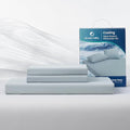 Dream Valley® King Size Sheets Set, Cooling Fitted Sheet with 2 Pillowcase-3 PCS with No Flat Sheet,Q-Max > 0.4 Aerocool, Cooling for Night Sweats, Hot Sleepers,deep Pocket up to 15",Cool Grey