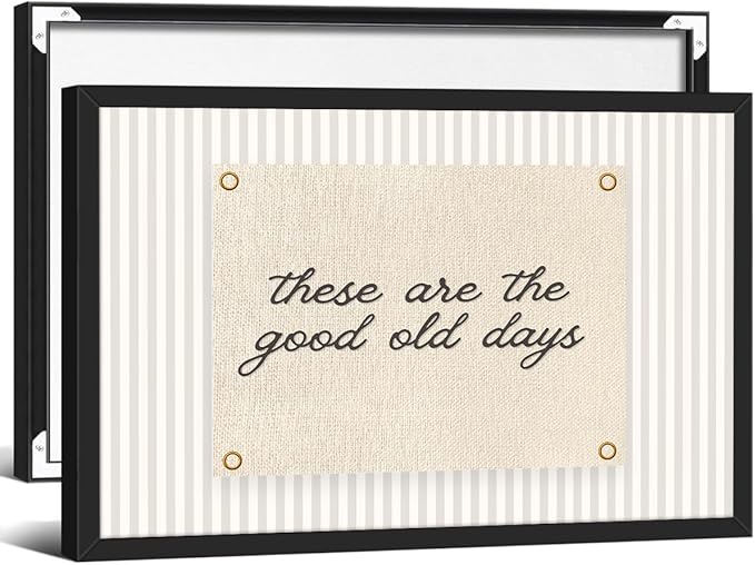 These Are the Good Old Days Wall Art Inspirational Quotes Poster 24x36 inch Black Framed Modern Minimalist Positive Affirmations Canvas Prints for Office Bedroom Wall Decor