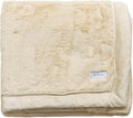 SARANONI Oversized Luxury Blanket | Breathable Super Soft, Lush, Plush Comfy Blankets for Adults | Ivory - X-Large 60” x 80”