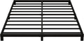 5 Inch Low Queen Bed Frame Heavy Duty Metal Platform, No Box Spring Needed, Easy Assembly Mattress Foundation, No Noise, Black