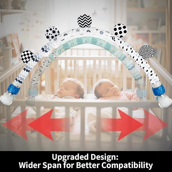 Baby Activity Travel Mobile Arch Toy, Black and White Crib Toys (Animal)