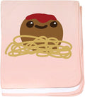 CafePress Cute Meatball and Spaghetti Baby Blanket, Super Soft Newborn Swaddle
