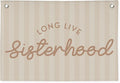 Girls Room Decor Long Live Sisterhood Linen Hanging Banner Flag Pink Stripes Banner for Toddler Playroom Wall Decor for Kids Bedroom Dorm Toddler Decorations Trendy Room 30x20,girlroom