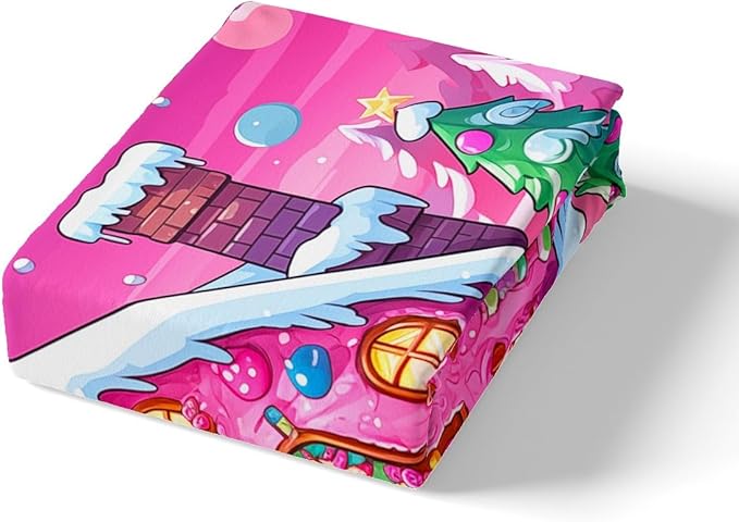 Feelyou Merry Christmas Comforter Cover Set Gingerbread Man Bedding Set Queen Size for Kids Boys Girls Bedroom Bed Decor Christmas Duvet Cover Set Soft Quilt Cover,No Comforter