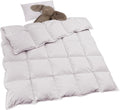 zzlamb Warm Baby Quilt Crib Comforter Small Duvet Insert, Toddler Down Comforter Kids Crib Blanket, Lightweight Soft Brushed Noiseless Shell Down Proof Machine Washable, Misty Grey 41x48in