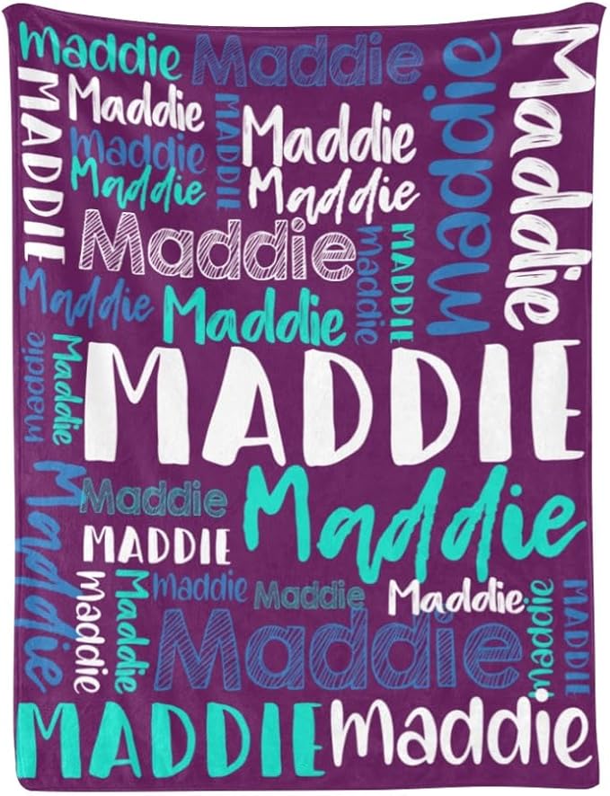 Dr.TOUGH Personalized Blankets with Name Customized Baby Blankets for Girls Boys Adults Monogrammed Blankets and Throws Christmas Birthday Mothers Fathers Valentines Day Gift (Rasberry,50''×60'')