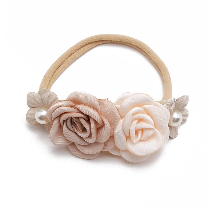 Baby Girl Headbands Nylon Flower Elastic Hairbands 3pcs Hair Accessories Gift for Newborn Infant Toddlers (17A#)