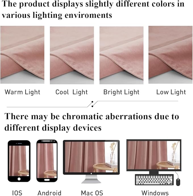 StangH Dusty Pink Velvet Curtains 132 inches Long Nursery Home Decor High Ceiling Tall Curtains Back Tab Thermal Insulated Window Drapes for Living Room Office, W52 x L132, 2 Panels