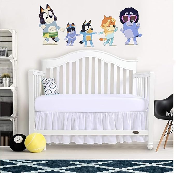 Crib Bed Skirt 28” x 52” with 14” Drop – Split Corners Dust Ruffle, Microfiber - Breathable, Durable, Elastic Adjustable Fit, Soft Nursery Bedding for Baby Boys & Girls, White Solid