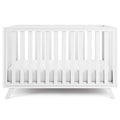 Comfy Cubs Baby Crib for 0 to 3 Years - Adjustable Mattress Height, Natural Wooden Crib for Baby, Elegant Nursery Furniture - 80 lbs Capacity Nursery Bed, Designed in The US - All White