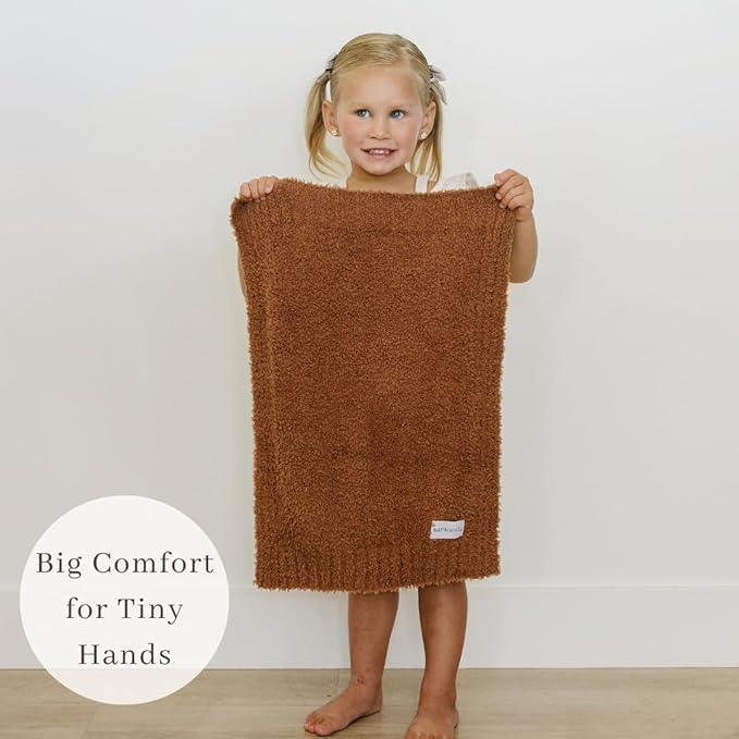 SARANONI Bamboni Baby Blanket | Luxury Plush Super Soft Blanket | Breathable Comfort Infant Baby Blankets for Boys & Girls | Caramel, Mini - 15” x 20”