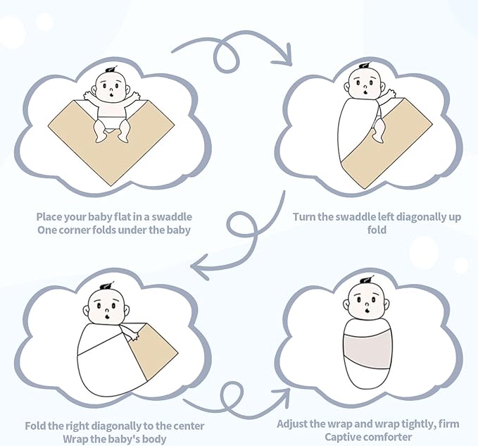 Gina Era Knit Baby Receiving Blankets, Soft Lightweight Cozy Swadde Blanket for Newborns, Unisex Baby Blanket, 2 Pack 30 X 40 Inch for Boy (Blue)