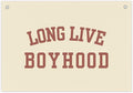 Long Live Boyhood Boys Room Decor - Linen Nursery Banner for Toddler Room Decoration, Farmhouse Kids Wall Hanging, Canvas Banner Flag for Baby Shower, Birthday Gift - A14