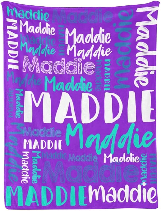 Dr.TOUGH Personalized Blankets with Name Customized Baby Blankets for Girls Boys Adults Monogrammed Blankets and Throws Christmas Birthday Mothers Fathers Valentines Day Gift (Orange, 40''×50'')