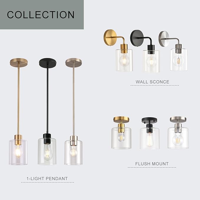 Black Modern Semi Flush Mount Ceiling Light,Rustic Ceiling Light Fixture for Closet Hallway Entryway,Matte Black Finish (1 Pack)