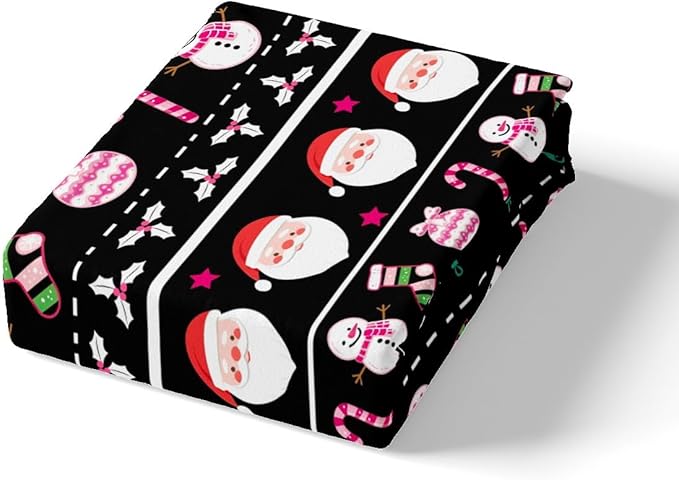 Feelyou Merry Christmas Decorative Comforter Cover King Size Xmas Cartoon Santa Claus Snowmen Duvet Cover Winter New Year Bedding Set Gifts for Kids Boys Girls 2 Pillow Cases